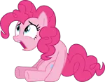Size: 5146x3998 | Tagged: safe, artist:dusk2k, derpibooru import, pinkie pie, earth pony, pony, secret of my excess, .svg available, female, high res, mare, nose wrinkle, shocked, simple background, sitting, solo, speechless, transparent background, vector