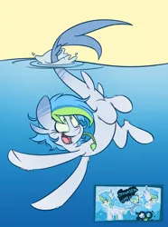 Size: 654x878 | Tagged: artist:kez, derpibooru import, female, oc, oc:shark bait, original species, safe, shark pony, smiling, solo, underwater, unofficial characters only, water, wip