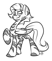 Size: 2000x2357 | Tagged: safe, artist:kez, derpibooru import, oc, oc:urbanhoof, unofficial characters only, pegasus, pony, grayscale, monochrome, simple background, solo, white background