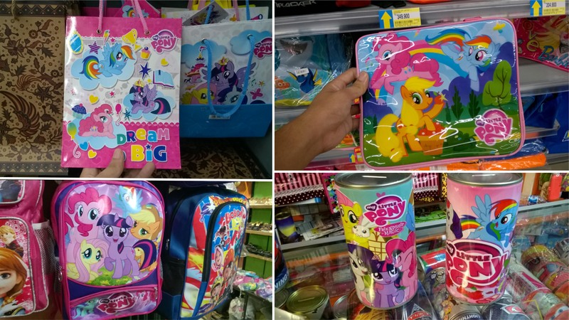 Size: 5692x3201 | Tagged: safe, derpibooru import, applejack, fluttershy, pinkie pie, rainbow dash, rarity, twilight sparkle, pony, backpack, bag, big crown thingy, indonesia, irl, jewelry, merchandise, my little pony logo, open mouth, photo, regalia, smiling, spread wings, stock vector, wings