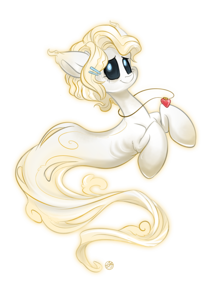 Size: 1454x2000 | Tagged: safe, artist:kez, derpibooru import, oc, oc:ghost pone, unofficial characters only, ghost, ghost pony, pony, female, jewelry, necklace, simple background, solo, transparent background