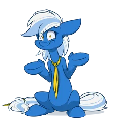 Size: 4390x4808 | Tagged: safe, artist:kez, derpibooru import, oc, oc:azura, unofficial characters only, earth pony, pony, absurd resolution, necktie, shrug, simple background, solo, transparent background