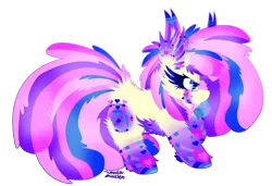 Size: 1024x700 | Tagged: safe, artist:vanillaswirl6, derpibooru import, oc, oc:vanilla swirl, unofficial characters only, earth pony, pony, cheek fluff, chest fluff, chibi, coffee mug, colored eyelashes, colored pupils, ear fluff, female, fluffy, glasses, impossibly large chest fluff, looking at something, mare, mouth hold, mug, rainbow power, rainbow power-ified, raised hoof, simple background, solo, transparent background