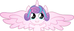 Size: 5941x2478 | Tagged: safe, alternate version, artist:frownfactory, derpibooru import, princess flurry heart, alicorn, pony, a flurry of emotions, .svg available, baby, baby pony, blue eyes, colored wings, female, filly, foal, happy, horn, multicolored hair, multicolored mane, multicolored wings, simple background, smiling, solo, spread wings, svg, transparent background, vector, wings
