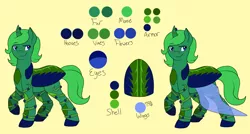 Size: 2800x1500 | Tagged: safe, artist:sketchthebluepegasus, derpibooru import, oc, oc:kaenoch, unofficial characters only, grottoling, original species, pony, male, reference sheet, solo