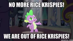 Size: 600x337 | Tagged: safe, derpibooru import, edit, edited screencap, screencap, spike, thorax, changeling, dragon, pegasus, pony, the times they are a changeling, caption, image macro, krusty the clown, meme, the simpsons