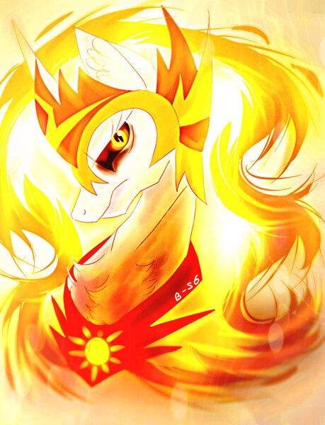 Size: 1300x1700 | Tagged: safe, artist:bi-serpina6, derpibooru import, daybreaker, alicorn, pony, a royal problem, bust, looking at you, portrait, solo