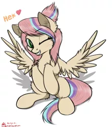 Size: 764x869 | Tagged: safe, artist:orang111, derpibooru import, oc, oc:sweet skies, unofficial characters only, pegasus, pony, sitting, solo