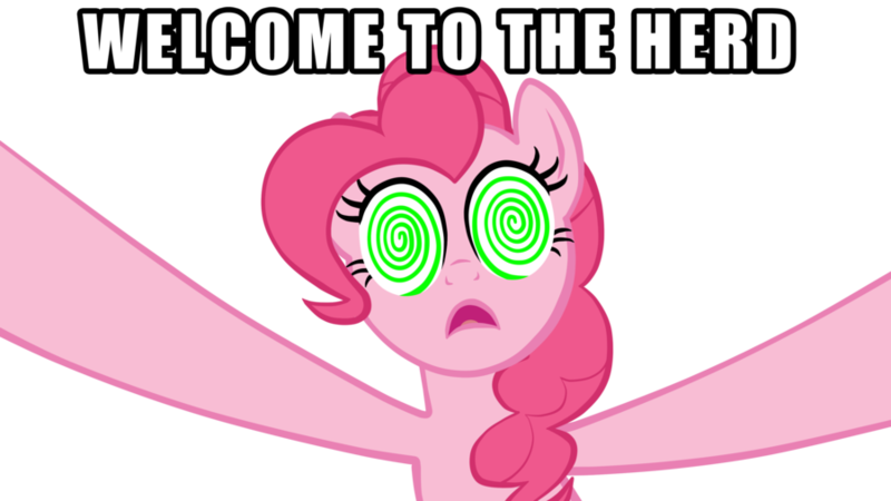 Size: 900x506 | Tagged: safe, derpibooru import, pinkie pie, pony, bridle gossip, artifact, simple background, solo, swirly eyes, transparent background, welcome to the herd