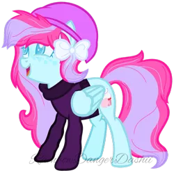 Size: 1024x1021 | Tagged: safe, artist:bezziie, derpibooru import, oc, oc:strawberry, unofficial characters only, pegasus, pony, base used, clothes, female, mare, simple background, solo, transparent background