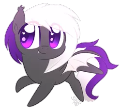 Size: 1065x974 | Tagged: safe, artist:siggie740, derpibooru import, oc, oc:nightwalker, unofficial characters only, bat pony, pony, chibi, cute, heart eyes, simple background, solo, transparent background, wingding eyes