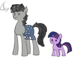 Size: 1229x943 | Tagged: safe, artist:valcron, derpibooru import, smarty pants, twilight sparkle, ponified, pony, female, filly, filly twilight sparkle, simple background, white background, younger