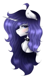 Size: 1033x1681 | Tagged: safe, artist:mauuwde, derpibooru import, oc, oc:chrysalis galaxy, unofficial characters only, alicorn, pony, bust, female, mare, portrait, simple background, solo, transparent background