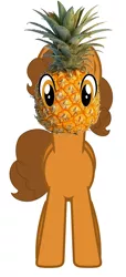 Size: 2000x4368 | Tagged: safe, artist:shera5, derpibooru import, oc, oc:thomasseidler, oc:thomastheautisticunicorn, unofficial characters only, pony, cute, food, fruit, pineapple, thomas, transformation, wat