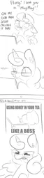 Size: 1650x6600 | Tagged: safe, artist:tjpones, derpibooru import, princess cadance, princess flurry heart, alicorn, pony, angry, braces, click, comic, computer, dialogue, disgusted, ear fluff, female, food, forced meme, glasses, grayscale, honey, implied princess cadance, laptop computer, like a boss, lineart, meme, monochrome, mother and daughter, nerd, nerdy heart, normies, offended, offscreen character, older, rage, sketch, tea, teenage flurry heart, teenager