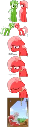 Size: 466x1996 | Tagged: semi-grimdark, artist:arifproject, artist:eagle1division, derpibooru import, edit, nurse redheart, oc, oc:downvote, oc:upvote, ponified, pony, derpibooru, coffin, derpibooru ponified, downvote, execution, eyes closed, female, hanging, hanging (by neck), meta, rest in peace, royal guard, sad, the day downvote died