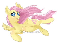 Size: 800x605 | Tagged: safe, artist:umieart, derpibooru import, fluttershy, pony, flying, solo