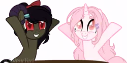 Size: 800x398 | Tagged: safe, artist:t-aroutachiikun, derpibooru import, oc, oc:bleeding heart, oc:lustful onyx, unofficial characters only, dracony, hybrid, pony, base used, female, mare, simple background, transparent background