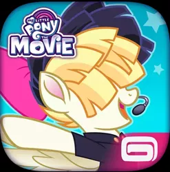 Size: 540x547 | Tagged: safe, derpibooru import, songbird serenade, pony, my little pony: the movie, app icon, gameloft, headworn microphone, icon, solo