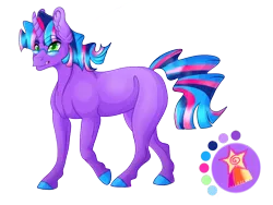 Size: 1100x825 | Tagged: safe, artist:bijutsuyoukai, derpibooru import, oc, oc:starstruck, unofficial characters only, pony, unicorn, curved horn, glasses, male, offspring, parent:starstreak, parent:twilight sparkle, parents:twilightstreak, simple background, solo, stallion, transparent background