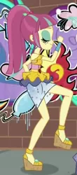 Size: 364x826 | Tagged: safe, derpibooru import, screencap, sour sweet, sunny flare, dance magic, equestria girls, spoiler:eqg specials, clothes, cropped, dancing, eyes closed, female, shoes, solo focus