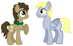 Size: 1332x844 | Tagged: safe, artist:inkrose98, derpibooru import, derpy hooves, doctor whooves, time turner, earth pony, pegasus, pony, doctorderpy, dopey hooves, dopeytoress, female, male, mare, rule 63, shipping, simple background, stallion, straight, the doctoress, transparent background, vector