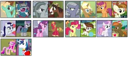 Size: 2100x1000 | Tagged: safe, artist:thepegasisterpony, derpibooru import, apple bloom, big macintosh, button mash, fashion plate, featherweight, limestone pie, marble pie, maud pie, moonlight raven, pipsqueak, princess cadance, scootaloo, shining armor, sugar belle, sweetie belle, trenderhoof, trouble shoes, zephyr breeze, pony, crack shipping, female, gay, male, marbleshoes, pipbloom, scootaweight, shipping, straight, sugarmac, sweetiemash