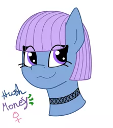 Size: 573x645 | Tagged: safe, artist:rosequartz1, derpibooru import, oc, oc:hush money, unofficial characters only, earth pony, pony, bust, female, mare, offspring, parent:coco pommel, parent:silver shill, parents:silverpommel, portrait, solo