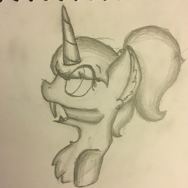 Size: 3024x3024 | Tagged: artist:mlpcreationist, bust, changeling, changeling oc, changeling queen, changeling queen oc, derpibooru import, female, mandibles, monochrome, oc, oc:emerald rose, ponytail, portrait, safe, shading, shading practice, solo, traditional art, unofficial characters only