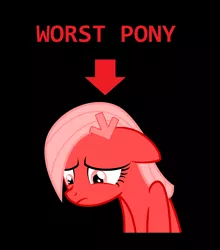 Size: 1666x1891 | Tagged: safe, derpibooru import, oc, oc:downvote, ponified, unofficial characters only, pony, derpibooru, derpibooru ponified, downvote bait, downvote pony image gets downvotes, meta, sad, solo, worst pony