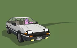 Size: 1920x1200 | Tagged: safe, artist:darkdoomer, derpibooru import, diamond tiara, pony, car, drifting, driving, female, initial d, mare, ms paint, solo, toyota, toyota sprinter trueno [ae86], wallpaper