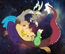 Size: 1429x1185 | Tagged: artist:euspuche, derpibooru import, discord, donkey, looking at each other, oc, oc:aguacate, raba-pony, safe