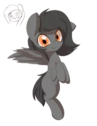 Size: 1280x1656 | Tagged: safe, artist:an-m, derpibooru import, oc, oc:charcoal, unofficial characters only, pegasus, pony, female, looking at you, mare, simple background, smiling, solo, transparent background