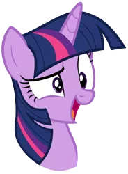 Size: 7000x9500 | Tagged: safe, artist:tardifice, derpibooru import, twilight sparkle, twilight sparkle (alicorn), alicorn, pony, a flurry of emotions, absurd resolution, bust, female, happy, mare, portrait, raised eyebrow, simple background, smiling, solo, transparent background, vector