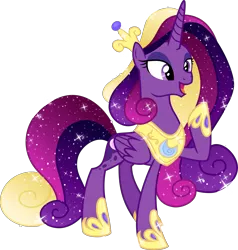 Size: 6864x7200 | Tagged: safe, artist:limedazzle, derpibooru import, princess cadance, alicorn, pony, absurd resolution, alternate universe, female, galaxy mane, mare, older, simple background, solo, transparent background, ultimate cadance, vector