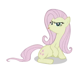 Size: 1200x1029 | Tagged: safe, artist:ancientkale, derpibooru import, fluttershy, pegasus, pony, the return of harmony, discorded, female, flutterbitch, mare, simple background, solo, tongue out, transparent background, vector, wingless