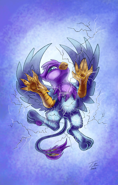 Size: 578x900 | Tagged: safe, artist:tsitra360, derpibooru import, oc, oc:gyro feather, oc:gyro tech, unofficial characters only, gryphon, against glass, cracks, crash, glass, griffonized, paws, species swap, underpaw, window