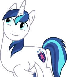 Size: 3057x3490 | Tagged: safe, artist:frownfactory, derpibooru import, shining armor, pony, unicorn, a flurry of emotions, .svg available, blue eyes, blue mane, blue tail, cute, horn, male, shining adorable, simple background, solo, stallion, svg, transparent background, vector