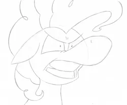 Size: 2988x2477 | Tagged: safe, artist:justanotherponyartblog, derpibooru import, pinkie pie, pony, black and white, grayscale, impossibly large nose, just another pony art blog, monochrome, silly face, solo, traditional art