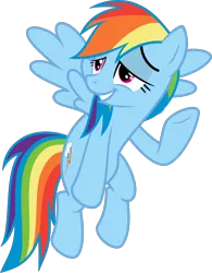 Size: 1250x1600 | Tagged: safe, artist:jp, derpibooru import, rainbow dash, pegasus, pony, all bottled up, .svg available, female, flying, lidded eyes, mare, simple background, smiling, solo, spread wings, svg, transparent background, vector, wings