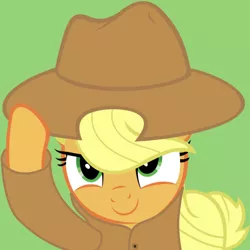 Size: 1000x1000 | Tagged: safe, artist:mastermcnugget, derpibooru import, applejack, earth pony, pony, the last roundup, clothes, confident, determination, determined, female, green background, mare, secret agent, simple background, spy, trenchcoat, vector