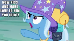 Size: 610x343 | Tagged: derpibooru import, dialogue, safe, shipper on deck, text, the great and powerful shipper, trixie