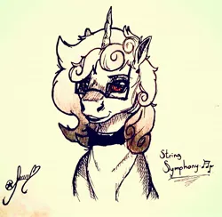 Size: 1834x1793 | Tagged: safe, artist:pantheracantus, derpibooru import, oc, unofficial characters only, pony, unicorn, colored, glasses, solo, traditional art