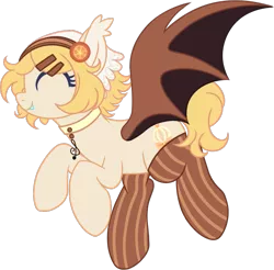 Size: 845x830 | Tagged: safe, artist:sweethearttarot, derpibooru import, oc, oc:sweet magic, unofficial characters only, bat pony, pony, clothes, cute, cute little fangs, ear fluff, eyes closed, fangs, simple background, smiling, socks, solo, striped socks, transparent background