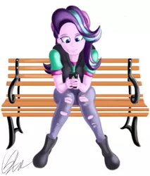 Size: 2234x2623 | Tagged: safe, artist:qbellas, derpibooru import, starlight glimmer, equestria girls, mirror magic, spoiler:eqg specials, phone, solo