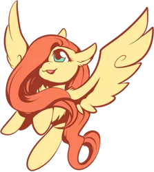 Size: 580x650 | Tagged: safe, artist:noveltmods, derpibooru import, fluttershy, pony, flying, looking away, looking up, open mouth, simple background, smiling, solo, spread wings, transparent background, wings