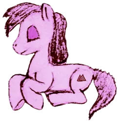 Size: 500x500 | Tagged: safe, derpibooru import, oc, oc:blue corn, unofficial characters only, pony, /mlpol/, calm, chips, food, mlpol, monochrome, peaceful, purple, resting, sketch, sleeping, sleepy, tired
