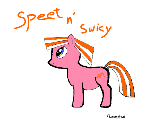 Size: 501x415 | Tagged: safe, artist:ilovetwi, derpibooru import, pony, original character do not steal, simple background, speet n swicy, sweet and spicy, whataburger, white background