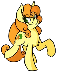 Size: 1287x1611 | Tagged: safe, artist:themodpony, deleted from derpibooru, derpibooru import, carrot top, golden harvest, earth pony, pony, simple background, smiling, solo, transparent background