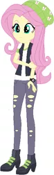 Size: 189x606 | Tagged: safe, artist:selenaede, artist:wolf, derpibooru import, fluttershy, starlight glimmer, equestria girls, mirror magic, spoiler:eqg specials, alternate costumes, base used, beanie, boots, clothes, clothes swap, hat, hipstershy, ripped pants, shoes, vest